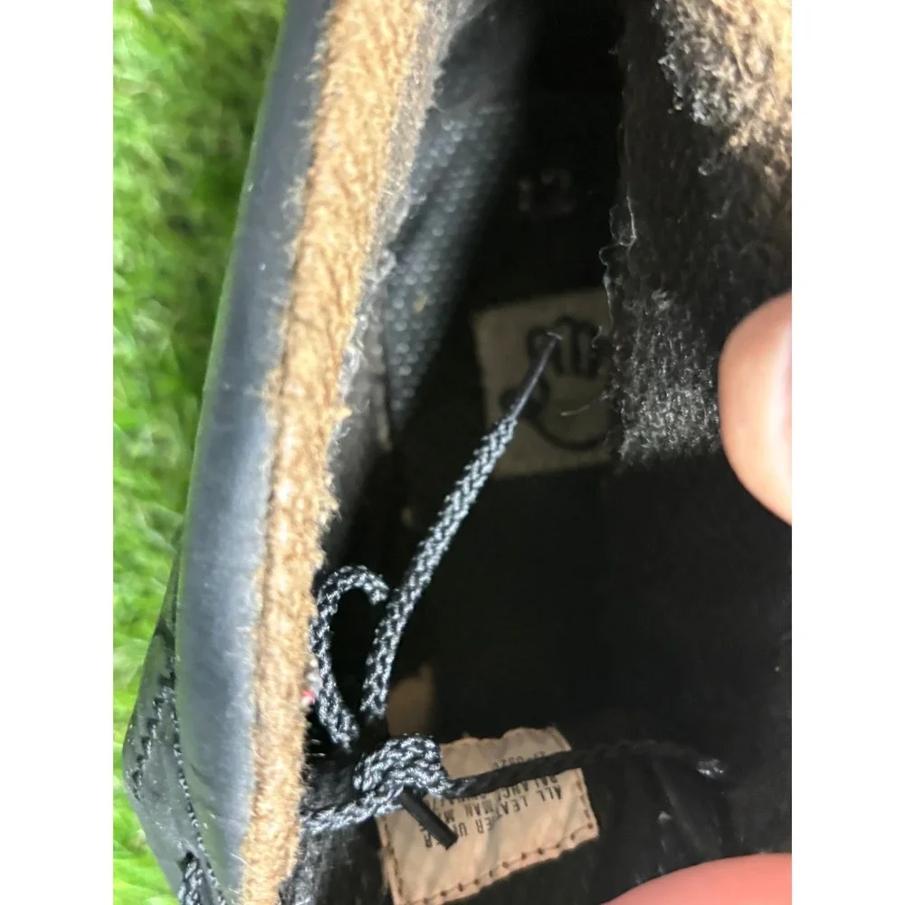 Size 12 Men's Black Leather Chukka Ankle Boots Oil Resistant Comfort Casual
